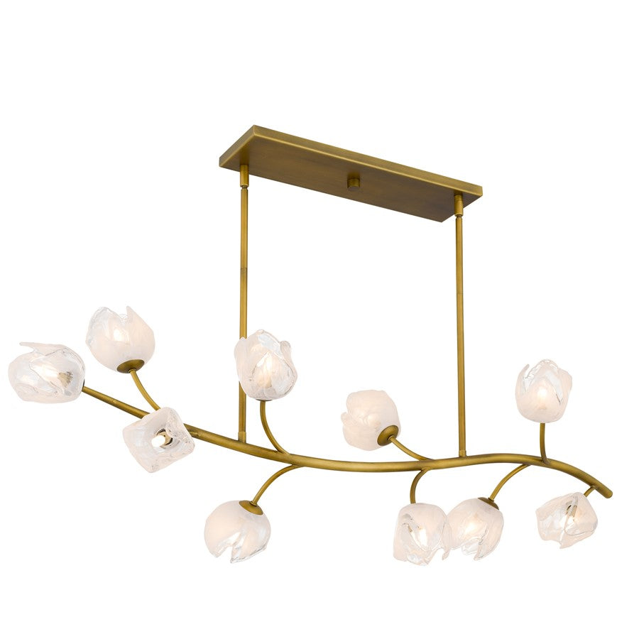 Quoizel Walker 10-Lt Vintage Brass Island Light, Vintage Brass - WALK1048PVB
