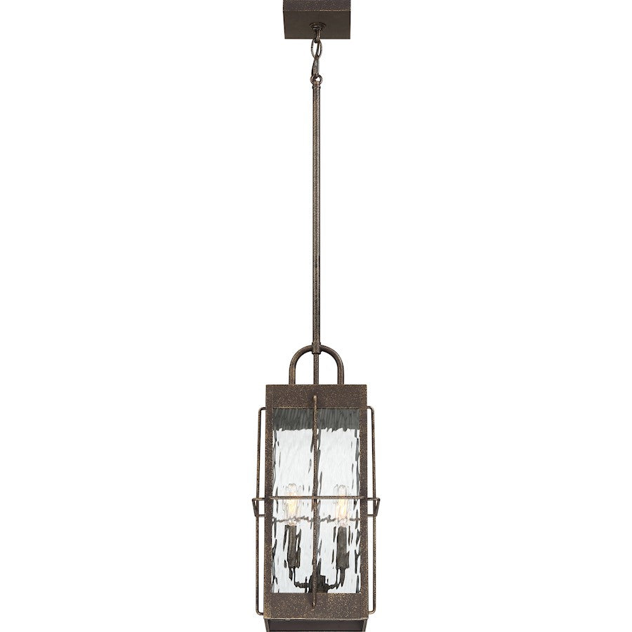 Quoizel Ward 2 Light 8" Outdoor Lantern, Gilded Bronze