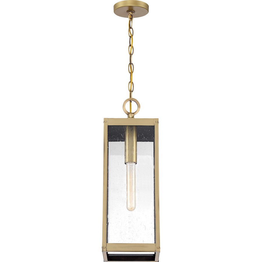 Quoizel Westover 1 Light Outdoor Hanging Lantern, Antique Brass