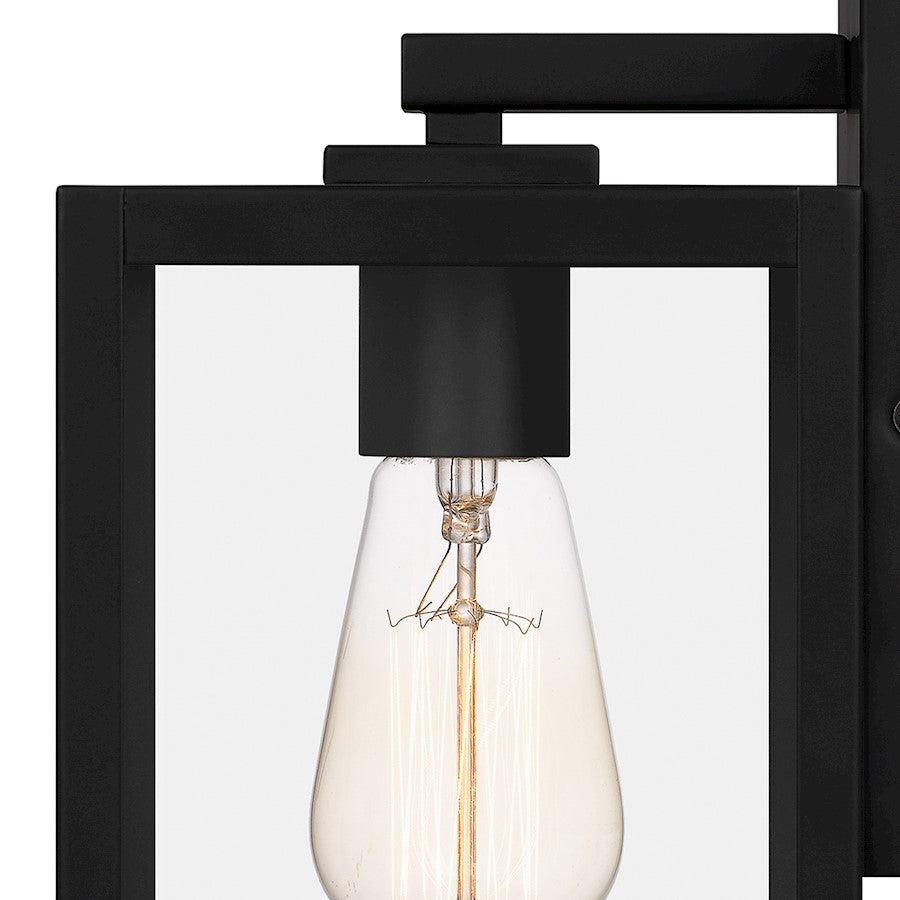 Quoizel Westover 1 Light Outdoor Lantern, Earth Black/Clear