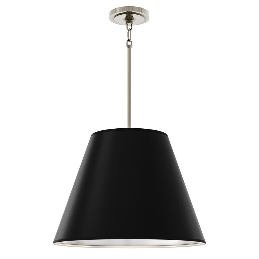 Robert Abbey Janet 4 Lt Pendant, Nickel/Obsidian/Silver - S495MOS
