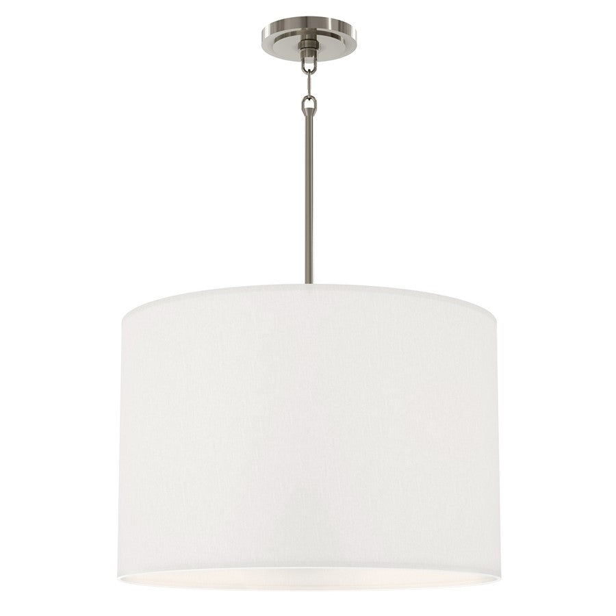 Robert Abbey Jack 4 Lt Pendant, Polished Nickel/Shannon Oyster Fabric - S496