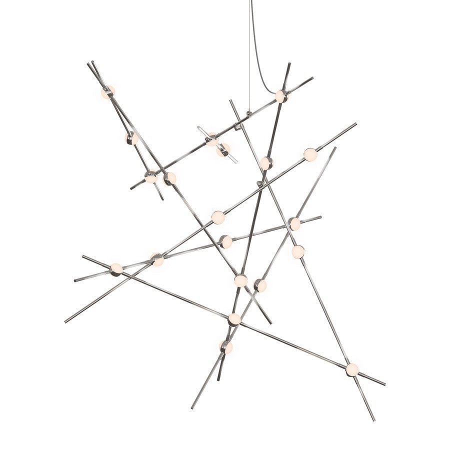 Sonneman Constellation 20 Light Pendant/27K/Warm, Satin Nickel - 2152-13W-J20