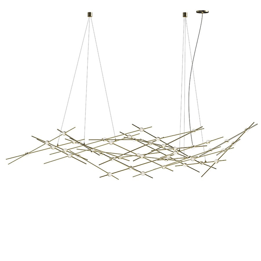 Sonneman Constellation 44 Light Pendant, Satin Brass - 2158-38C-J20