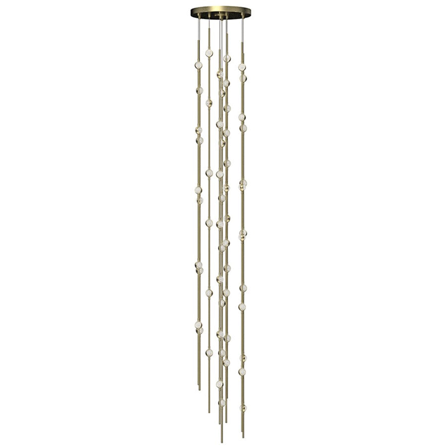 Sonneman Constellation 55 Light Pendant, Satin Brass - 2162-38C-T-J20