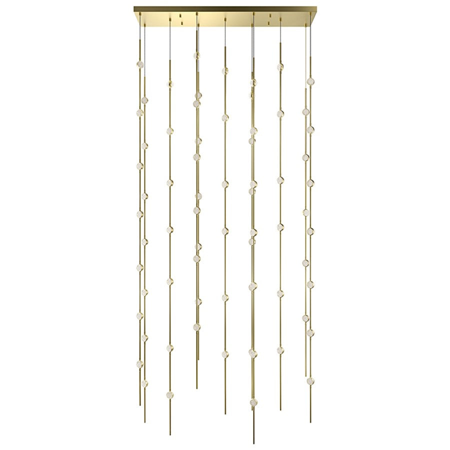 Sonneman Constellation 69 Light Pendant/27K, Satin Brass