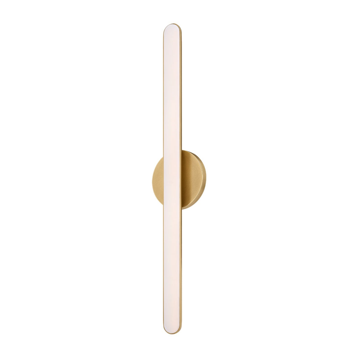 Sonneman Volt 24in 1-Light Bath and Vanity Sconce | Modern Brass and Etched Matte Acrylic | Bathroom Vanity & Powder Room | Model 7623-39-MB
