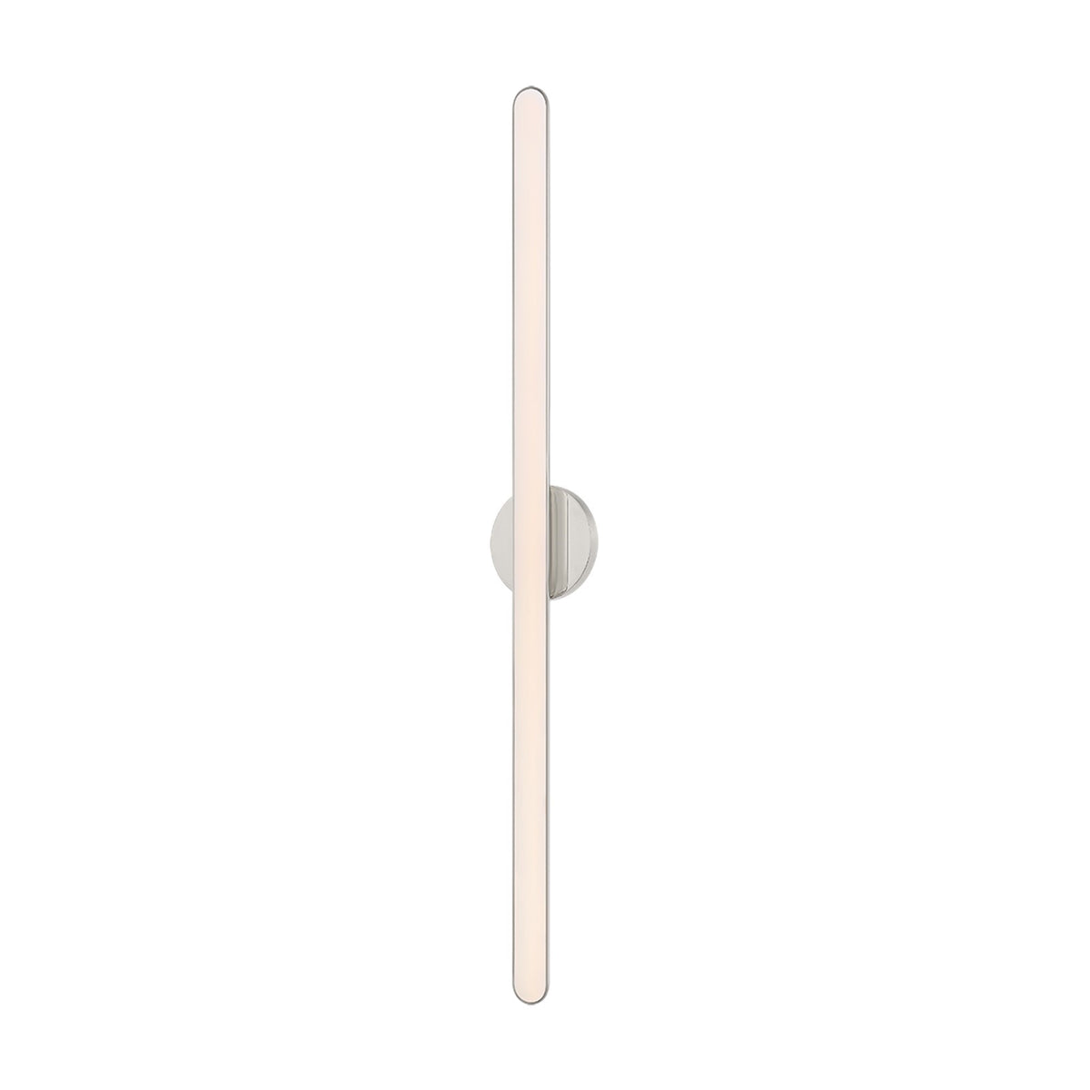 Sonneman Volt 36in 1-Light Bath and Vanity Sconce | Polished Nickel and Matte White Acrylic | Bathroom Vanity & Powder Room | Model 7625-35-PN