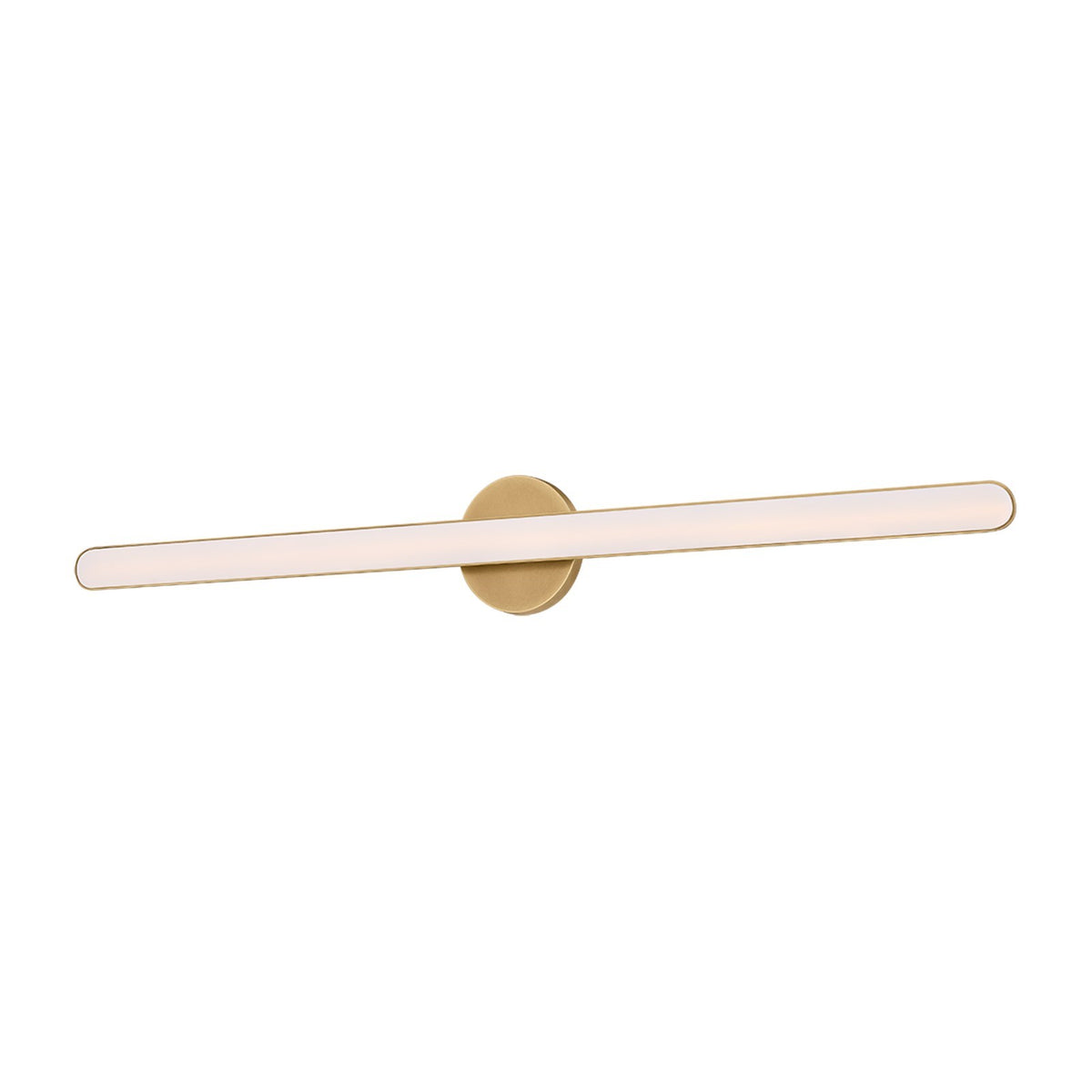 Sonneman Volt 36in 1-Light Bath and Vanity Sconce | Modern Brass and Matte White Acrylic | Bathroom Vanity & Powder Room | Model 7625-39-MB