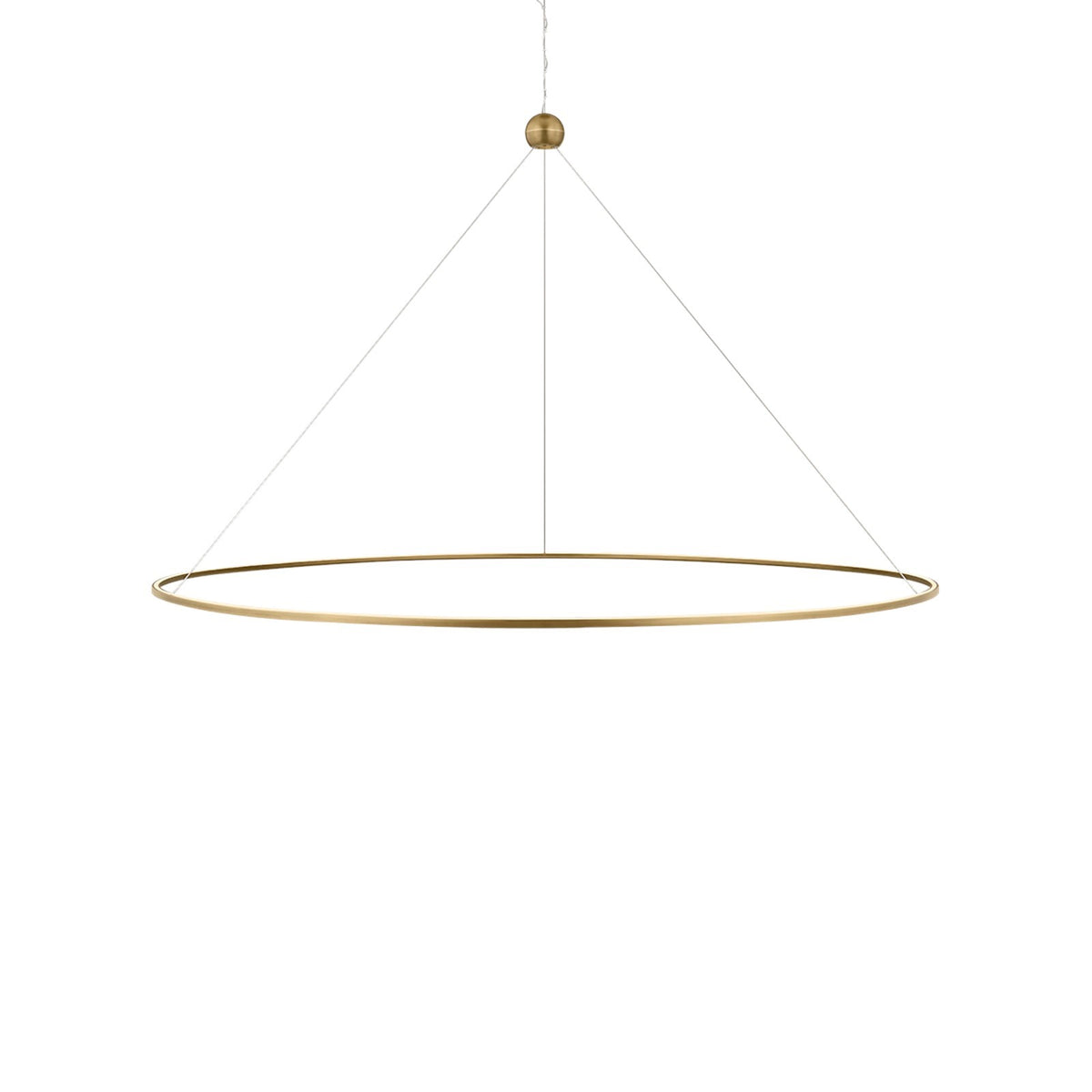 Sonneman Converge 60in 2-Light Chandelier | Modern Brass Ring Modern Brass | Dining Room & Foyer | 60 x 50.5 in | Model 7649-39-MB