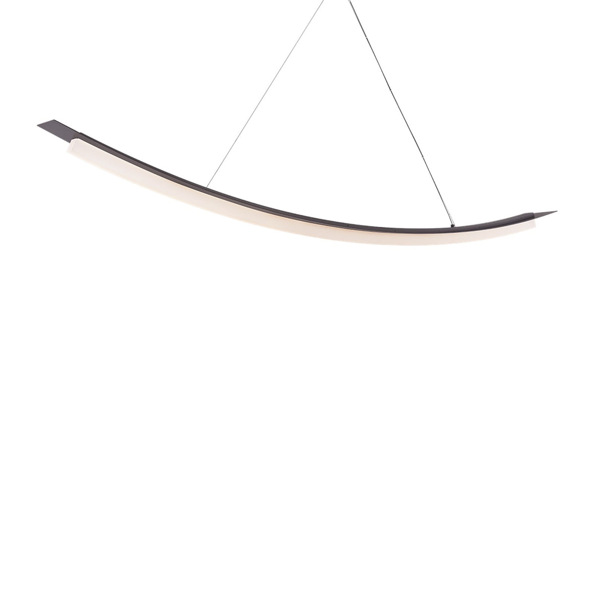 Sonneman Kaguya 78in 1-Light Linear | Modern Black Brass and Clear Etched Acrylic | Kitchen Island & Dining Room | Model 7704-51-BBR