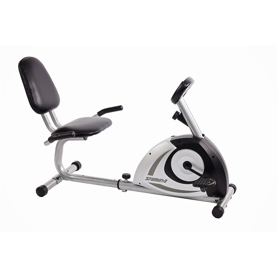 Stamina Magnetic Recumbent Bike 1351 | Adjustable Magnetic Resistance, Walk-Through Design | Home Cardio & Low-Impact Workout | Model 15-1351