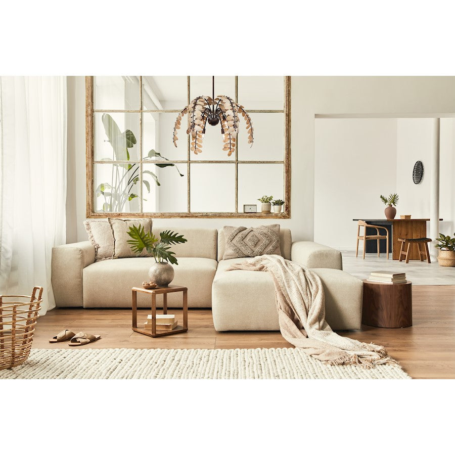 6 Light Chandelier, Champagne Mist