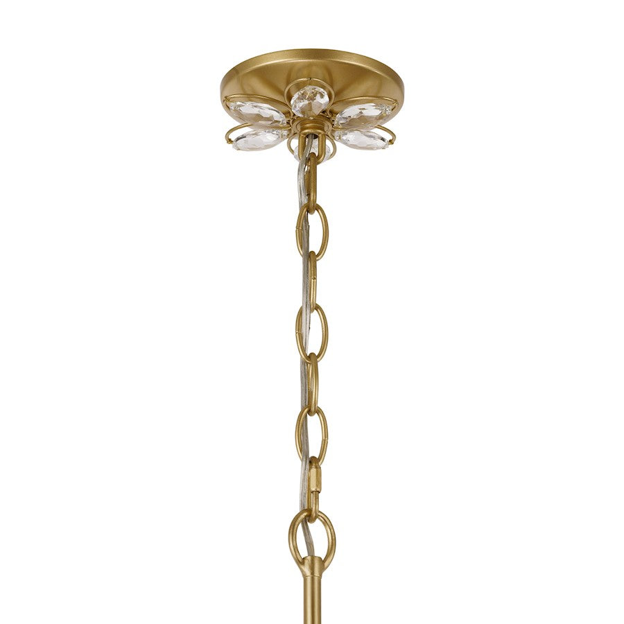 Savoy House Marbella 6 Light Chandelier, Gold Shimmer