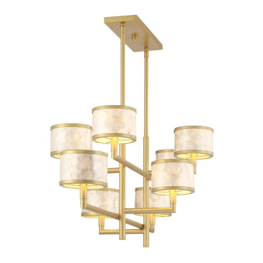 Savoy House Mariquita 8 Light Chandelier, Spun Gold