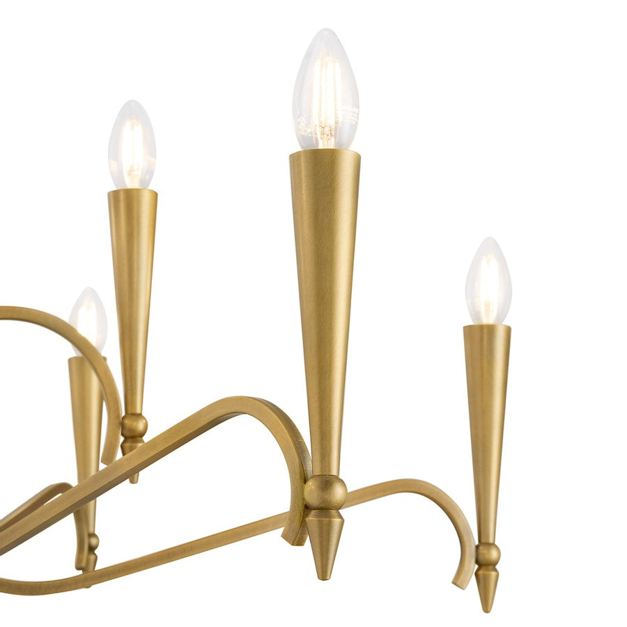 Savoy House Tremont 9 Light Chandelier, Riviera Brass