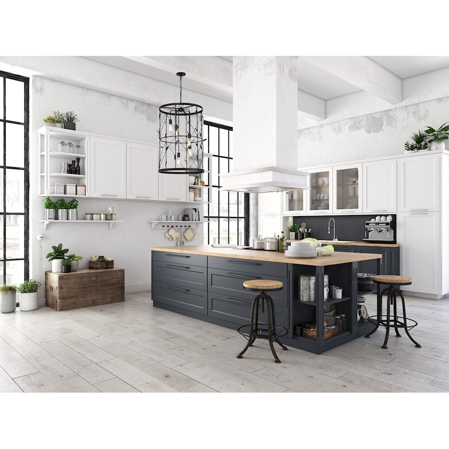 5 Light Pendant, Matte Black