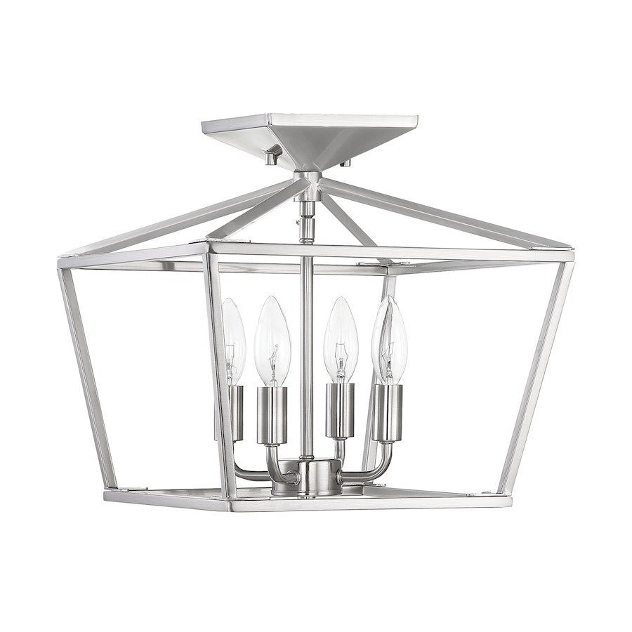 Savoy House Townsend 4-Light Ceiling Light, Satin Nickel