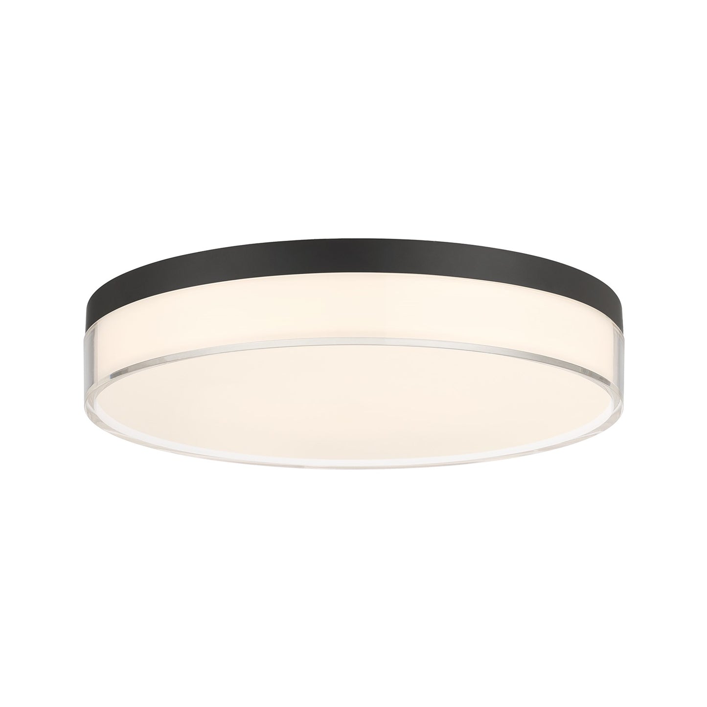 Savoy House Clarion 11in 1-Light Flush Mount | Modern Black Metal and White Acrylic Shade | Indoor & Outdoor Wet Location | 11 x 11 | Model 6-4444-11-BK