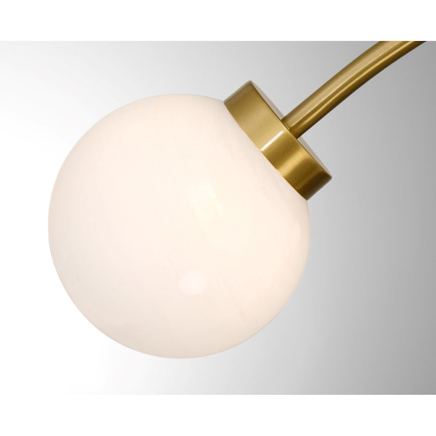 Savoy House Redfield 5 Light Semi-Flush, Brass/White Strie