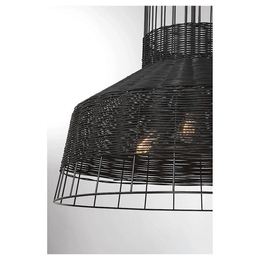 3 Light Pendant, Matte Black