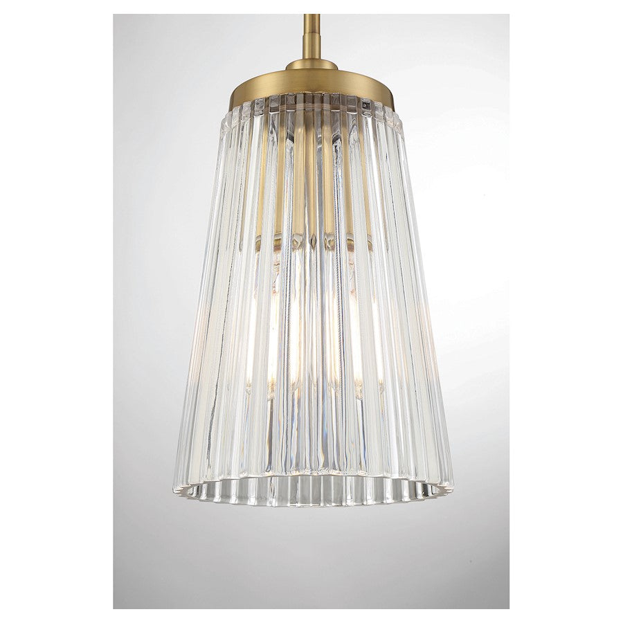 1 Light Pendant, Warm Brass