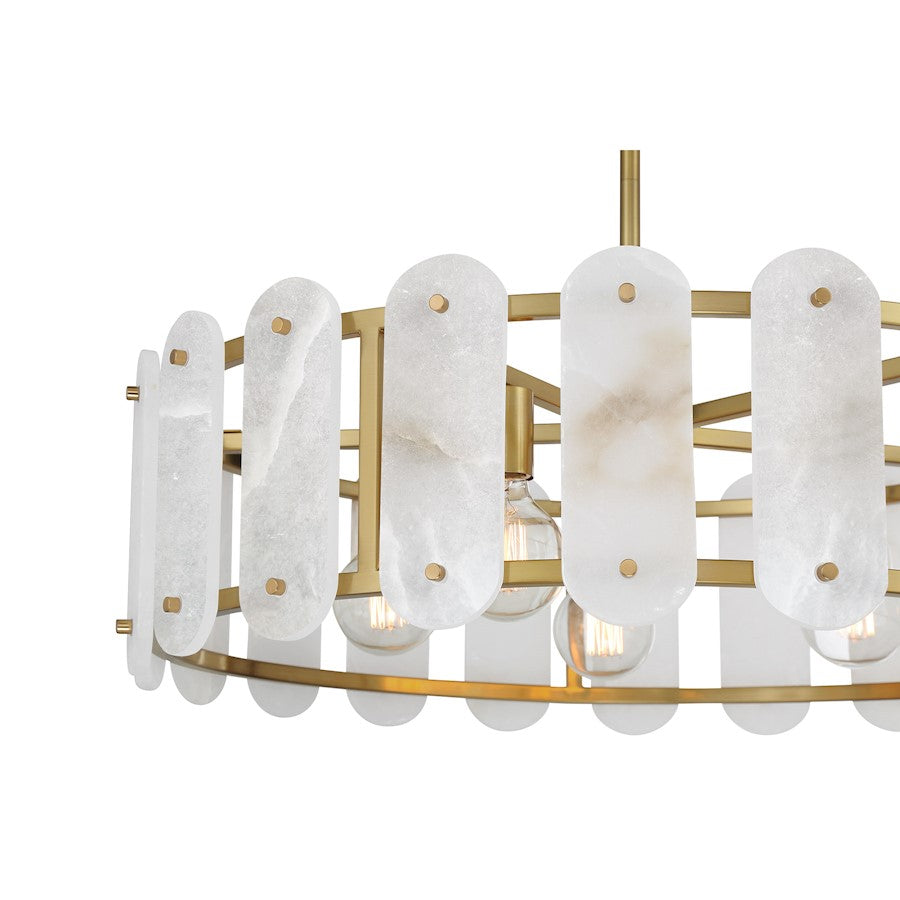 Savoy House Antolini 5 Light Pendant, Warm Brass