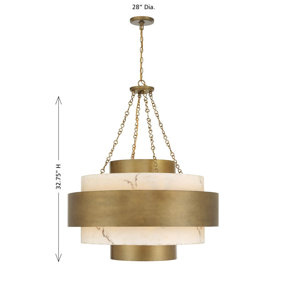 Savoy House Davenport 8 Lt Pendant, Antique Patina
