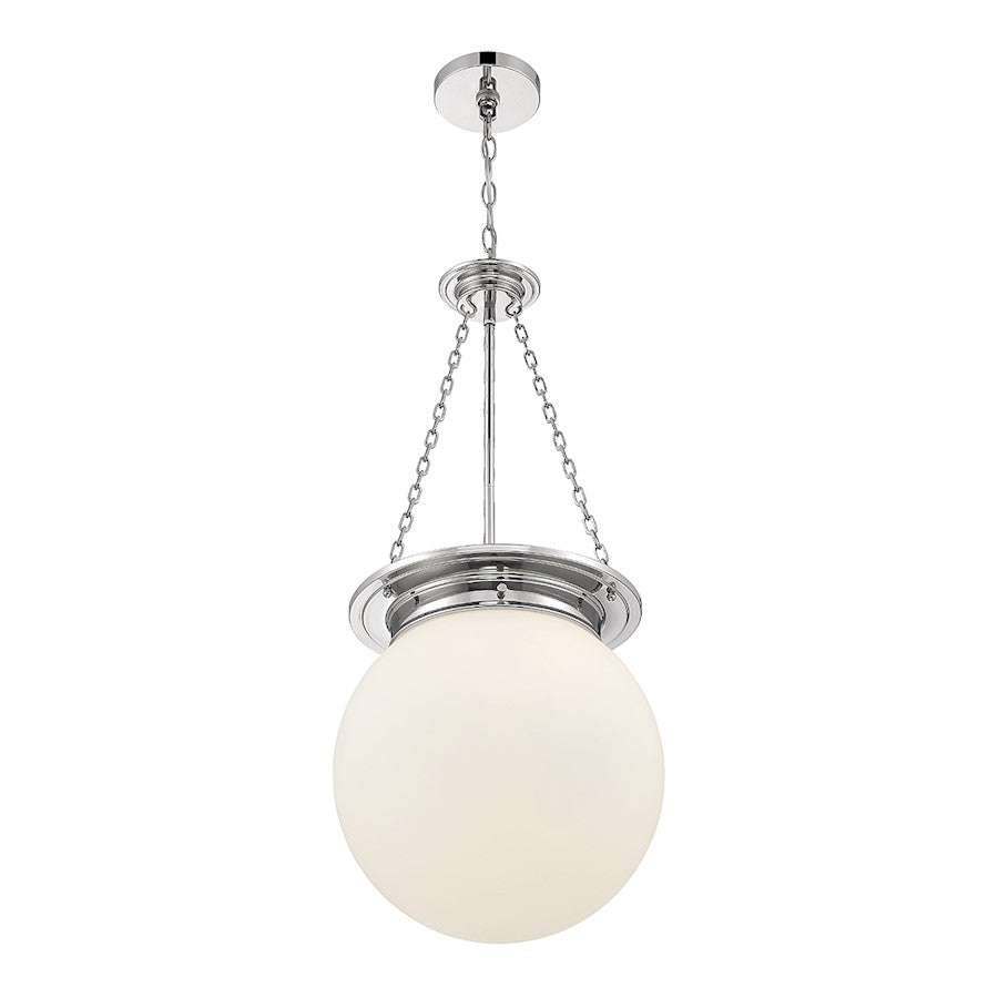 3 Light Pendant, Polished Nickel