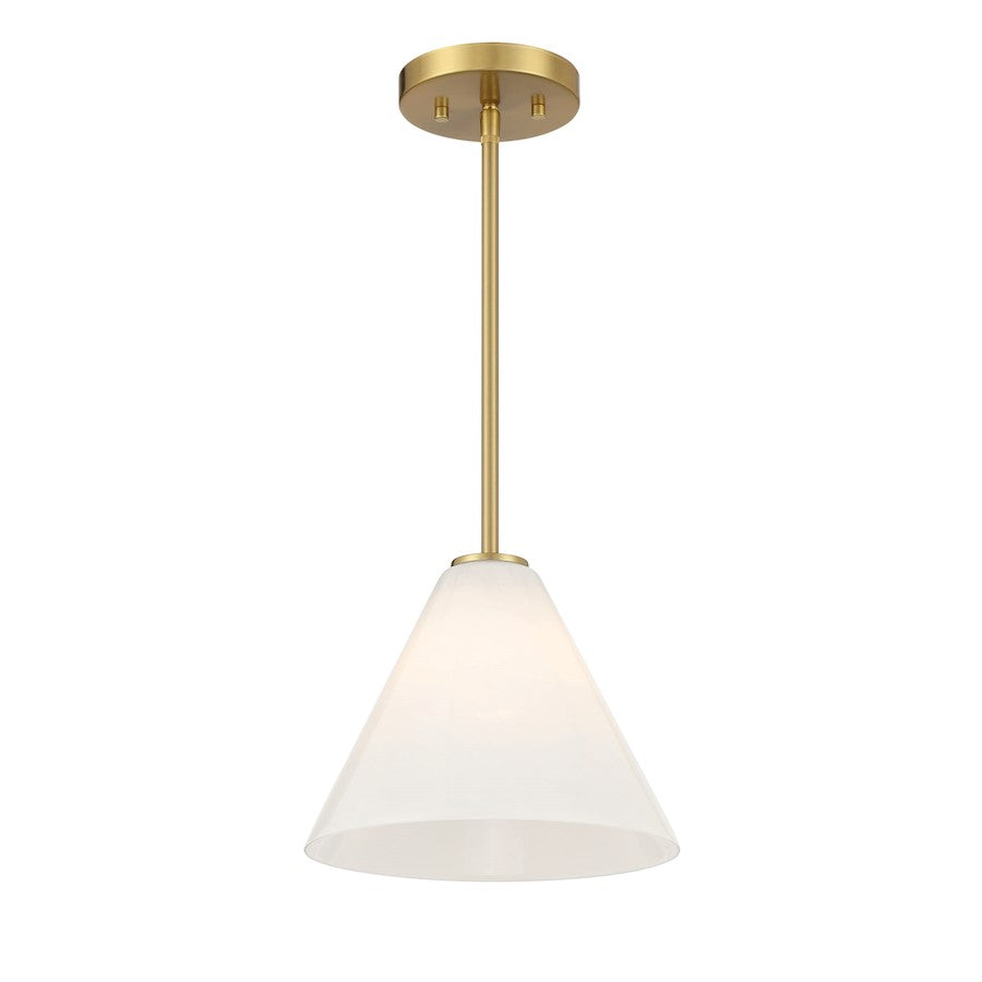 Savoy Essentials Blair 1 Light Mini-Pendant/Semi-Flush, Brass