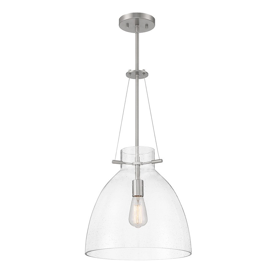 1 Light Pendant, Satin Nickel