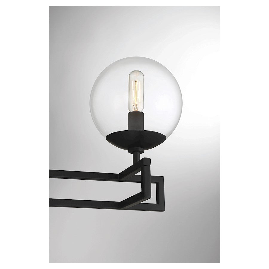 3 Light Bathroom Vanity Light, Matte Black