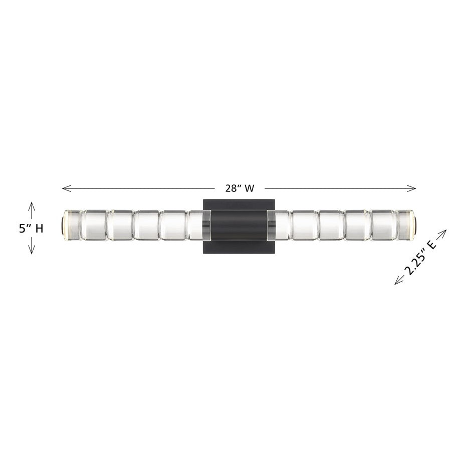 Savoy House Beale LED 28" Bathroom Vanity Light, Black Lustre