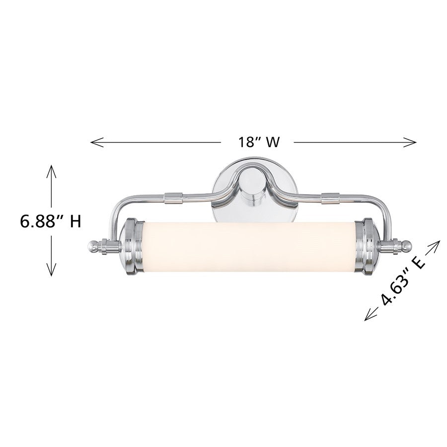 Savoy House Keller 18" Bath Sconce, Chrome