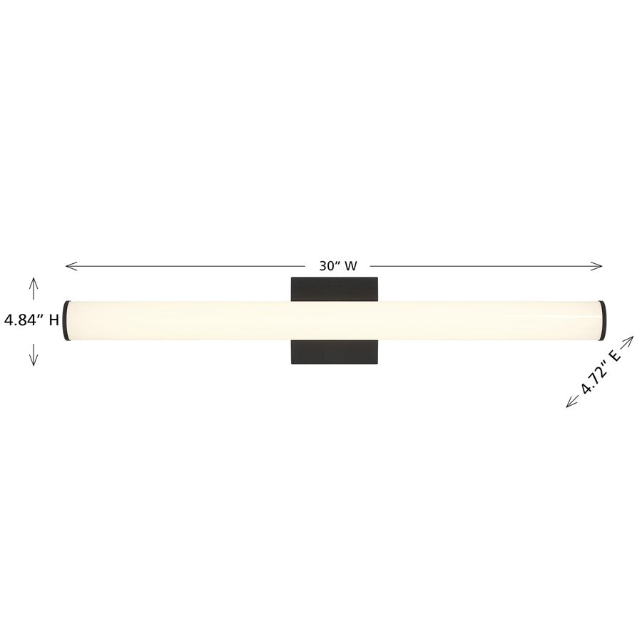 Savoy House Lighting Assets Colt 30" Bath Sconce, Matte Black