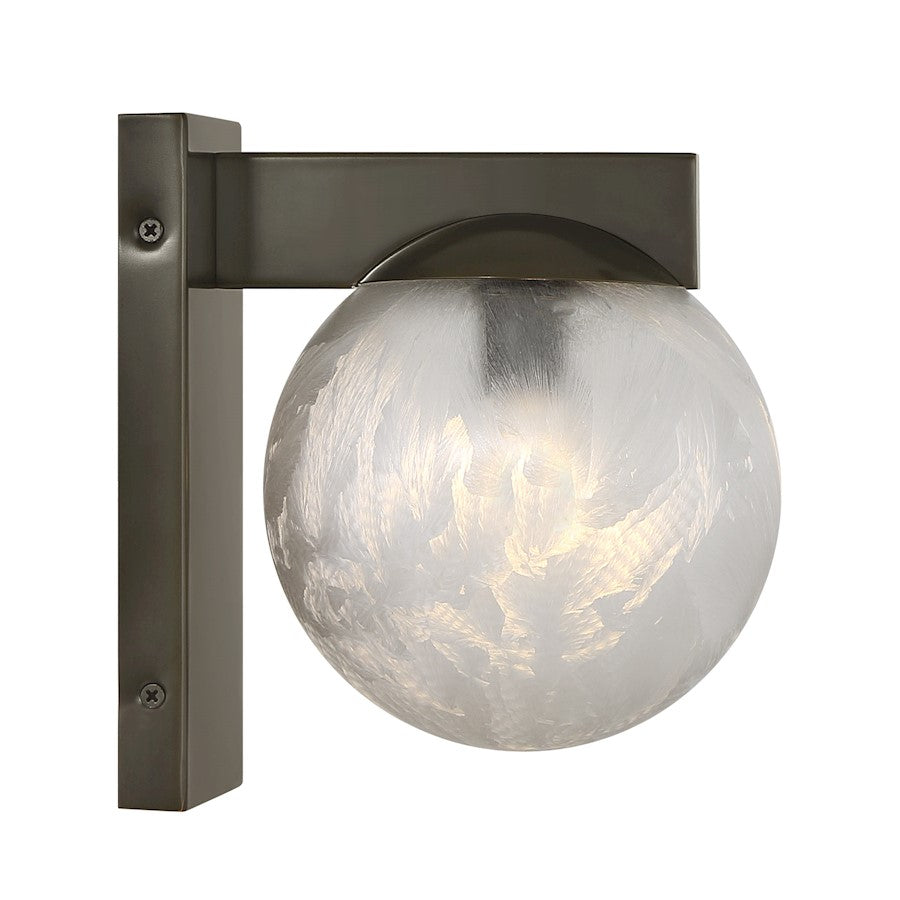 Savoy House Darien 1 Light Sconce, Mediterranean Bronze/Ice
