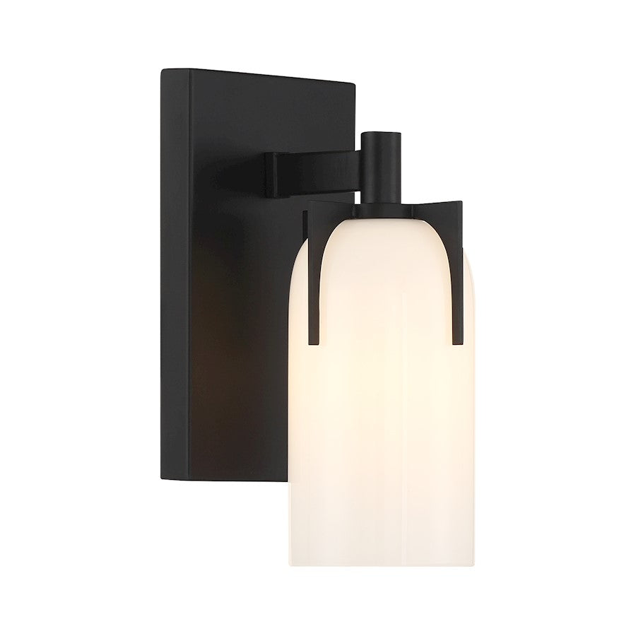 1 Light Bathroom Vanity Light, Matte Black