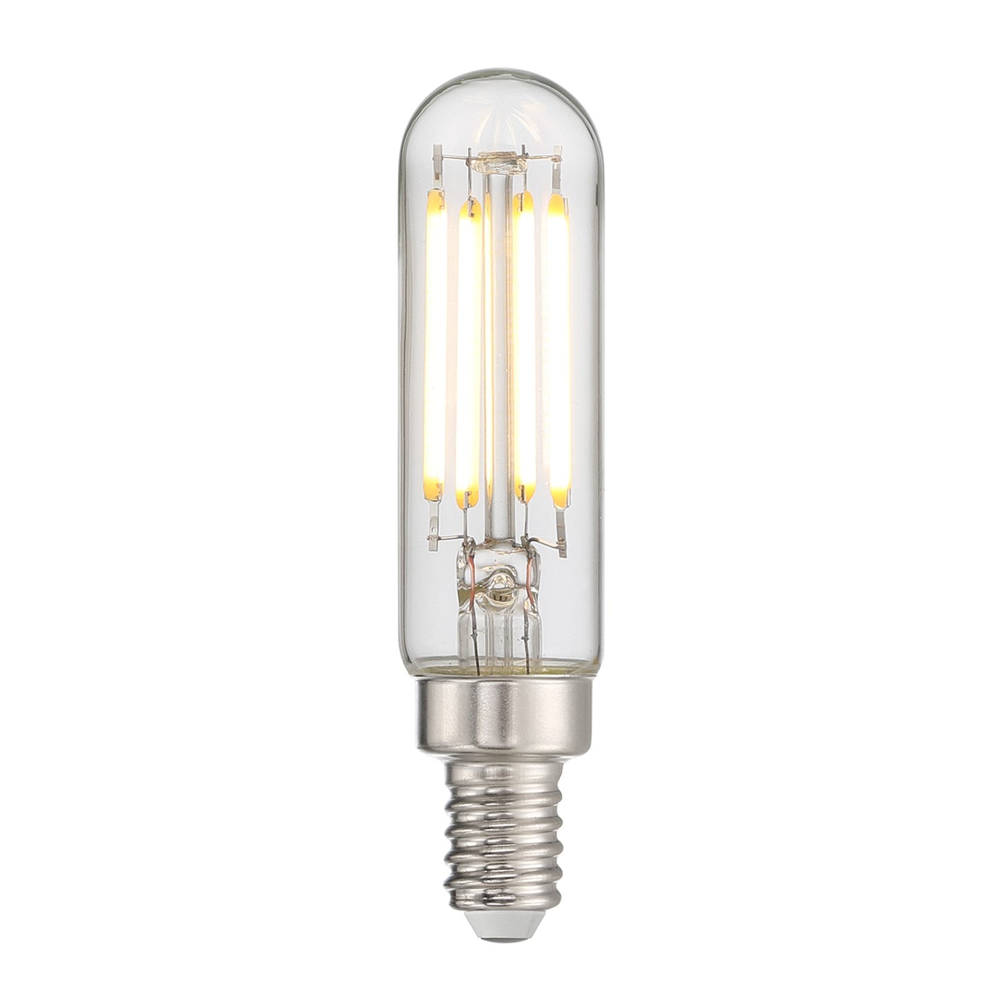 Savoy House T6 3.38in 1-Light LED Bulb | Clear Glass Dimmable | Damp Rated Indoor & Covered Patio | 473 Lumens 3000K 90+ CRI | Model LA1T6C43E12D