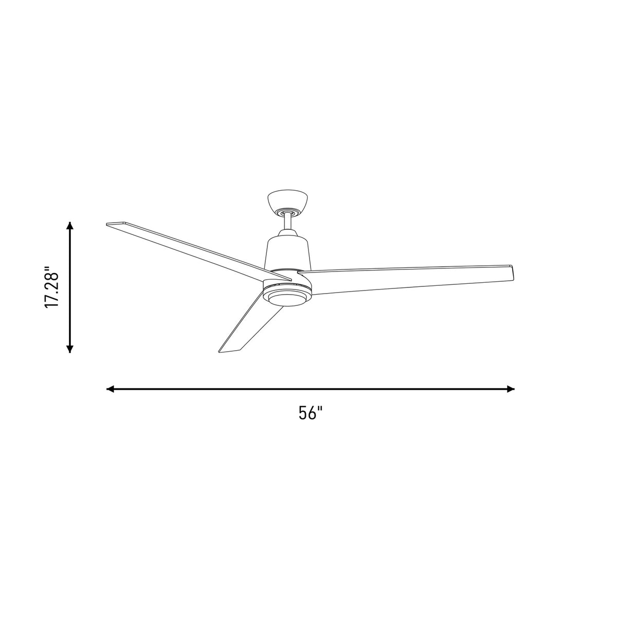 Savoy House 56" LED 17" Ceiling Fan, Brushed Nickel