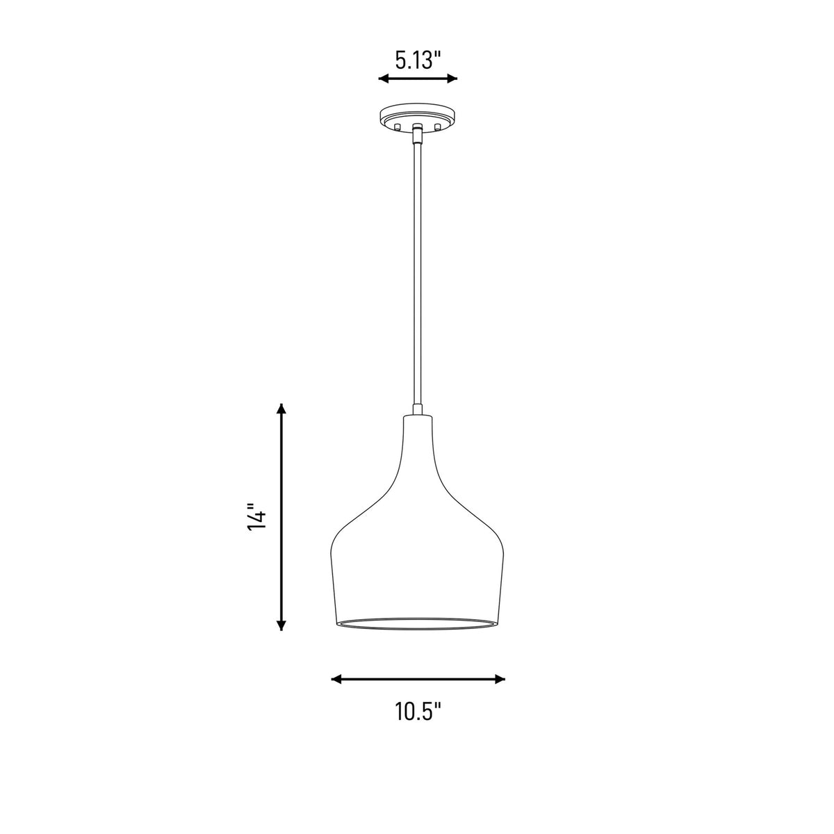 1 Light Pendant, Bisque White
