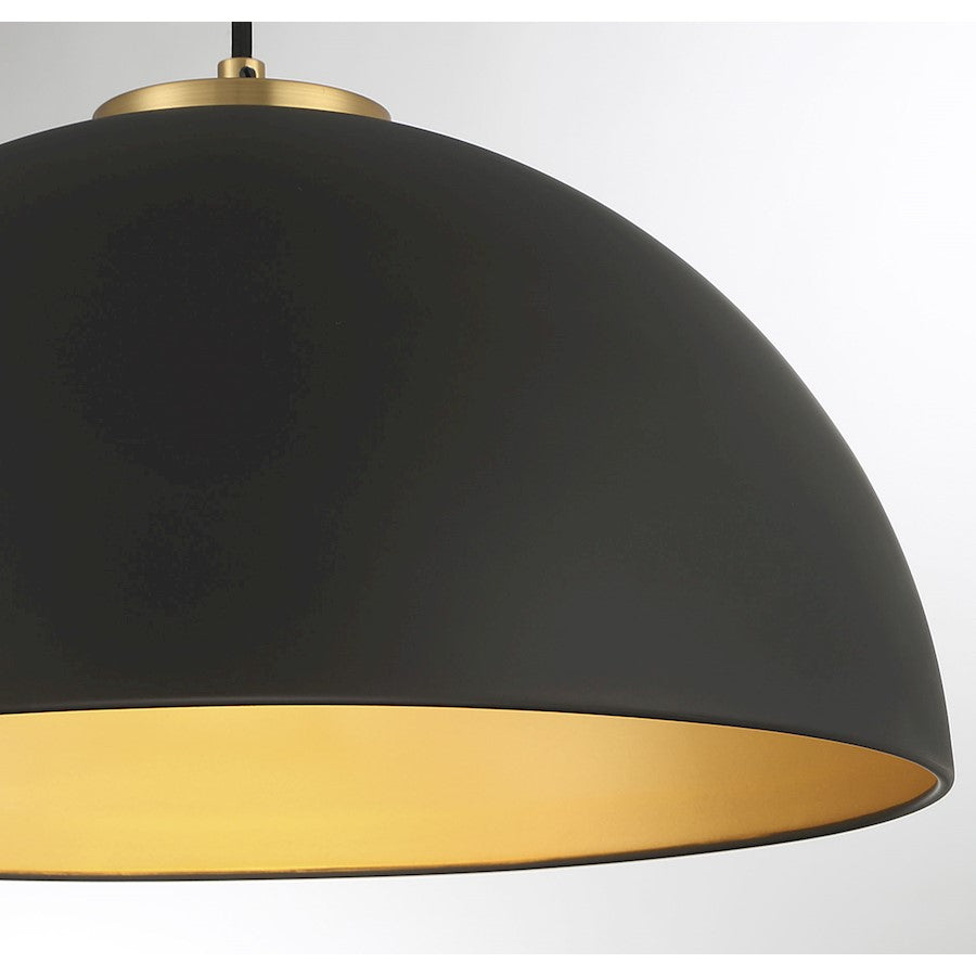 1 Light 10" Pendant, Matte Black