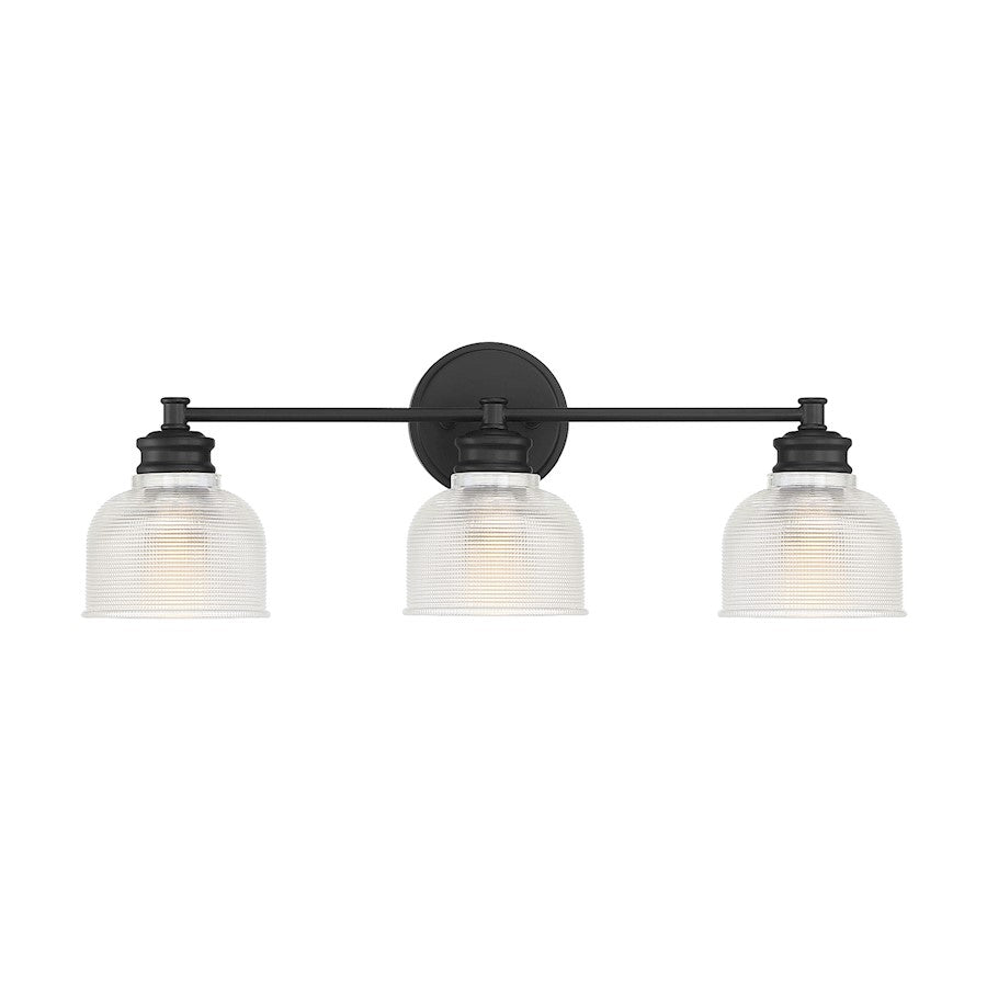 3-Light 24" Bathroom Vanity Light, Matte Black