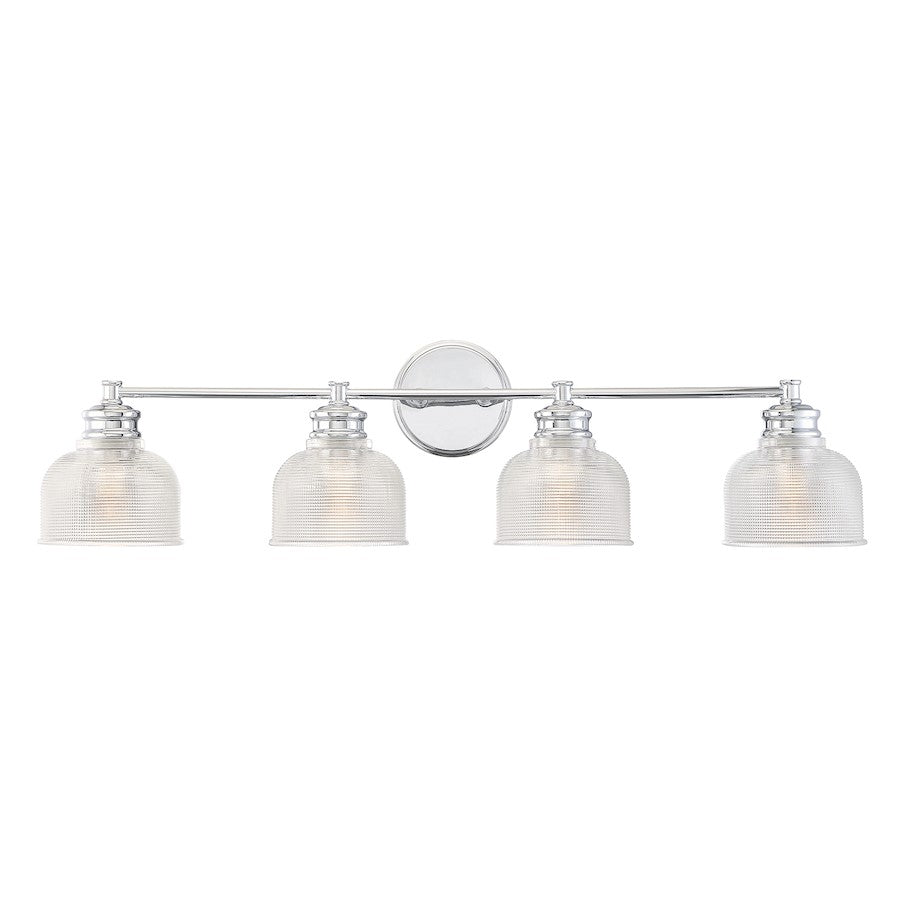 4-Light 32" Bathroom Vanity Light, Matte Black