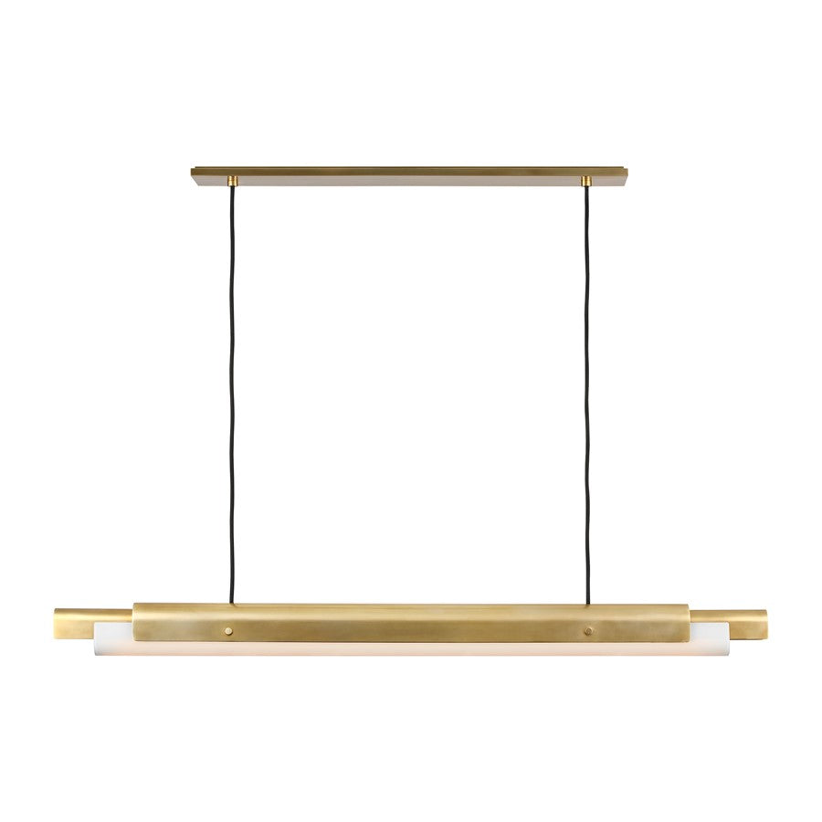 Visual Comfort Modern Ambrose 1Lt 54" Linear Chandelier, Brass