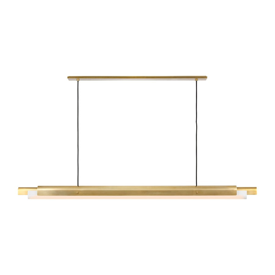 Visual Comfort Modern Ambrose 1Lt 72" Linear Chandelier, Brass