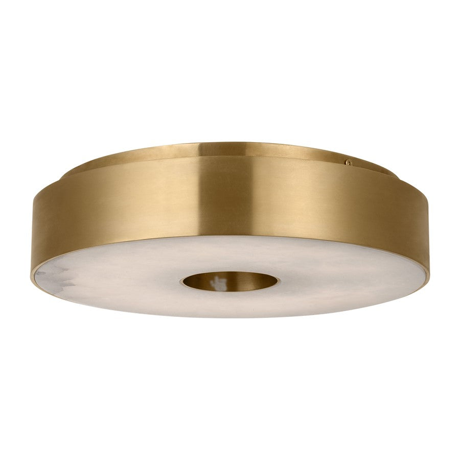 Visual Comfort Modern Wyllis 1 Light 12" Flush Mount, Brass
