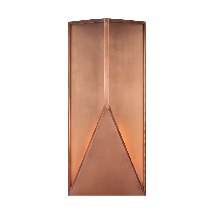 Visual Comfort Modern Punto 10" Outdoor Wall Lantern, Copper
