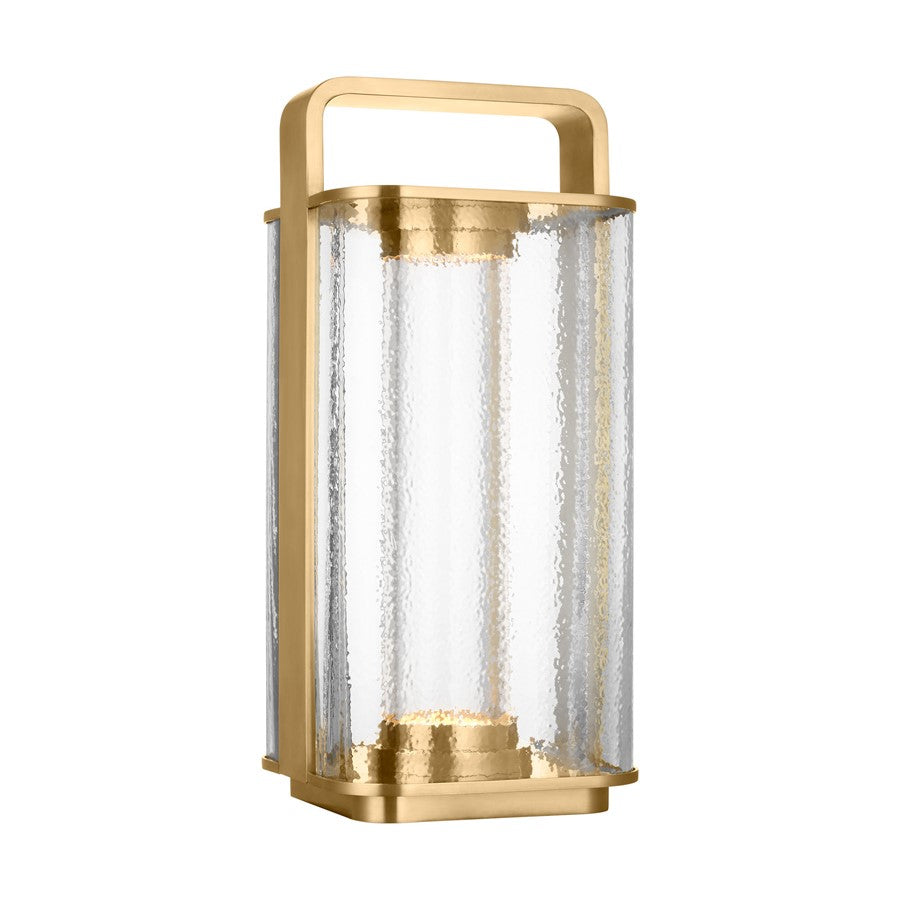 Visual Comfort Modern Flacara 15" Rechargeable Lantern, Brass
