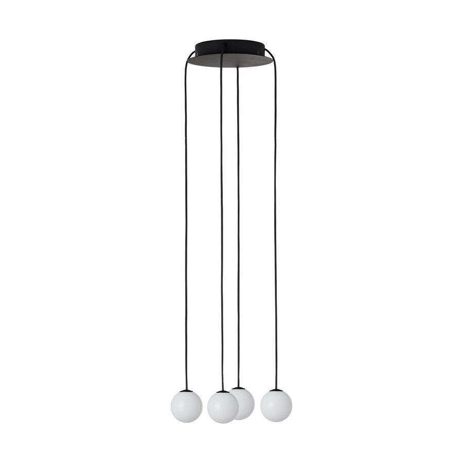 Visual Comfort Modern Orbet 4 Light 10.7" Chandelier, Black