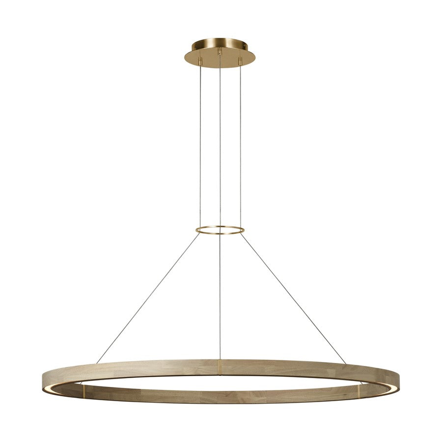 Visual Comfort Modern Ashok 1 Light 48.7" Chandelier, Brass